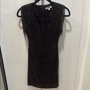 BB Dakota by Steve Madden Black Sequin Bodycon Mini Dress